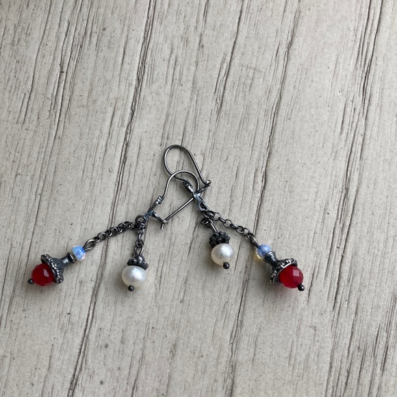 Sterling dangle earrings - Picture 2 of 5